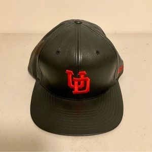 Undefeated Play Dirty Leather Snap Back Hat Sample